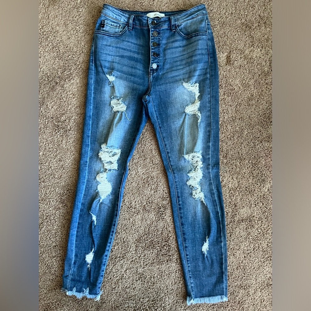 Kancan Distressed Blue Denim Jeans size 29